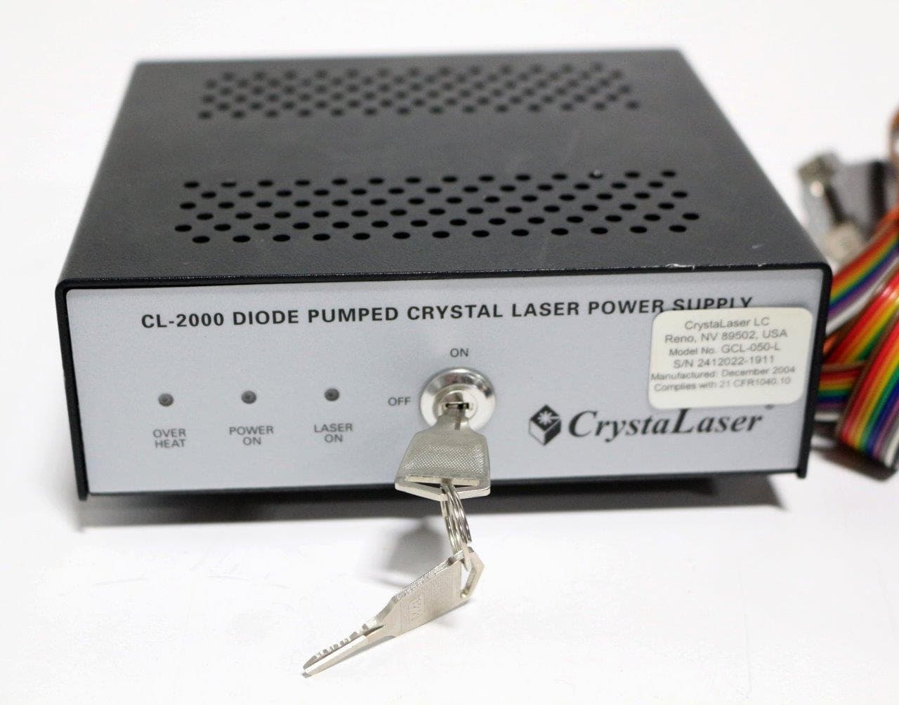 CrystaLaser GCL-050-L, CL-2000 Green Laser w/ Diode Pumped Laser Power Supply