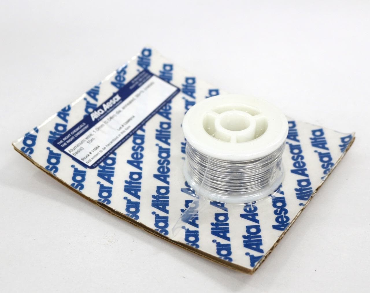 Alfa Aesar 11064 Aluminum Wire, 1.0mm (0.04in) Dia, annealed, 10m, 99+% Purity