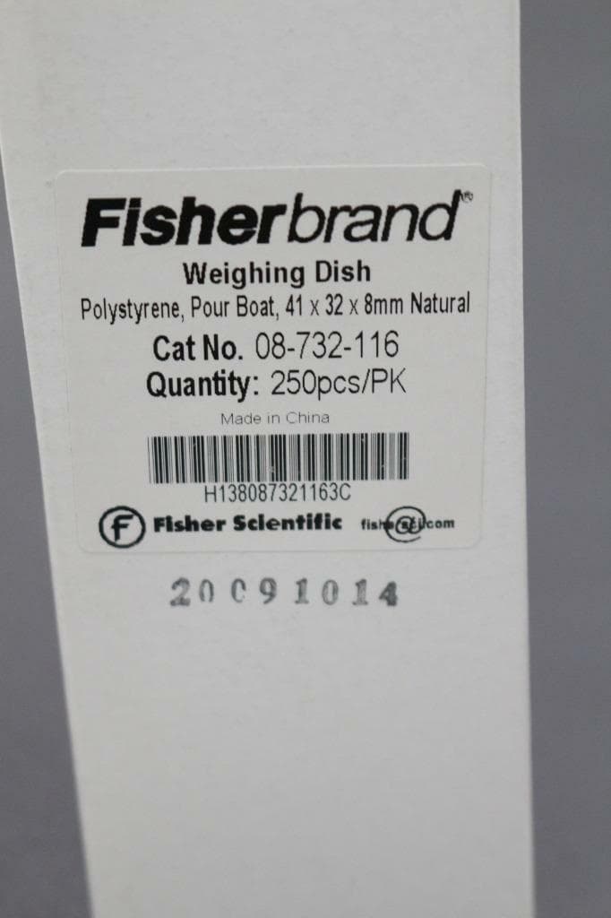 Fisherbrand 08-732-116 Weighing Dish, Pour Boat, 41 x 32 x 8mm - (Box of 250)