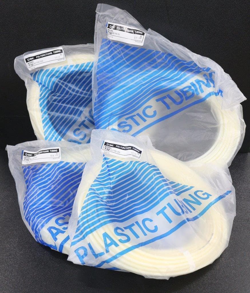 SMC TIUB07W-33 Polyurethane White Tubing, 1/4" O.D., 100 Ft/Bag - New