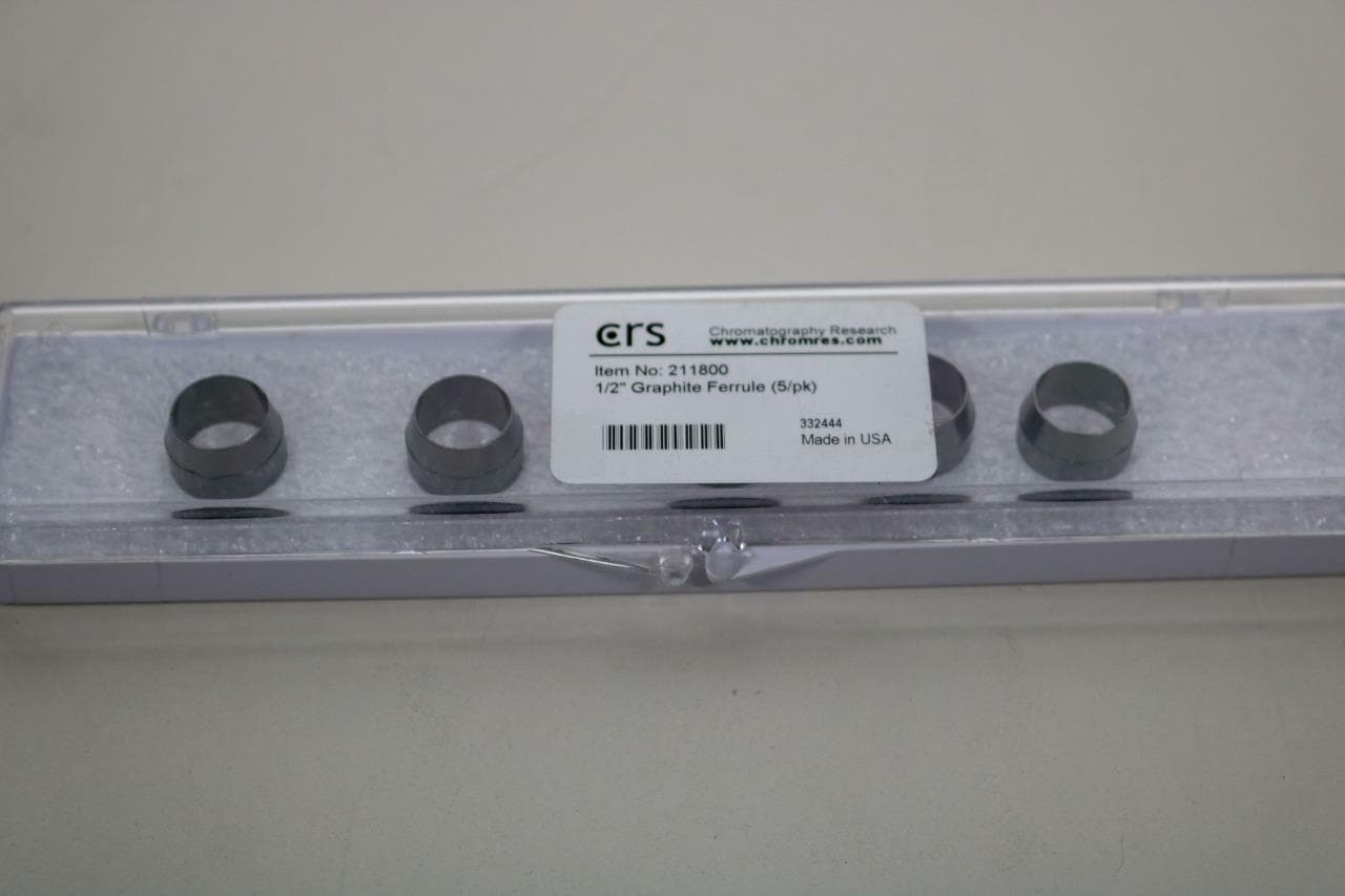 Chromatography Research 211800 1/2" Graphite, 5/pk, New