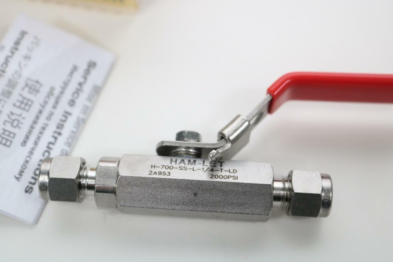 Ham-Let H-700-SS-L-1/4-T LD Ball Valve, New