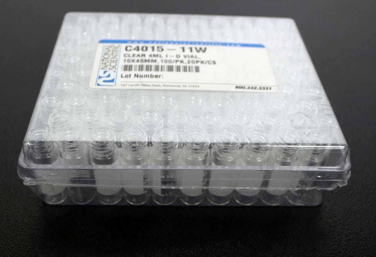 National Scientific C4015-11W Clear 4ML, 15x45MM Vial, 100 PK, New