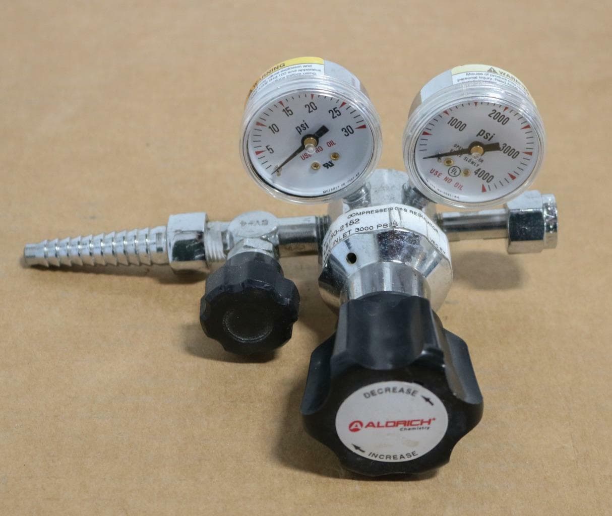Aldrich LB150-2152 Regulator 3000 PSIG Max Inlet Pressure